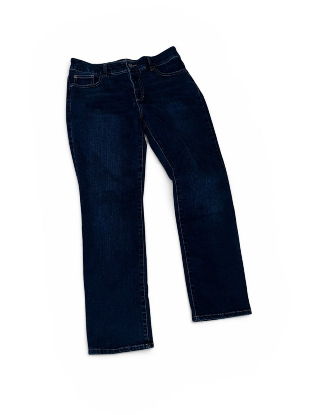 Chico’s so slimming dark blue denim jeans size 1 / 8 like new